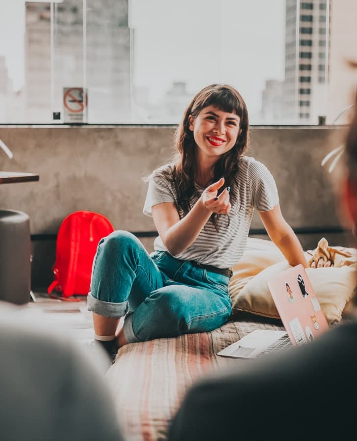 a happy woman