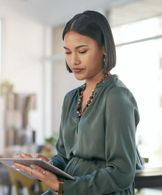 Businesswoman with a tablet